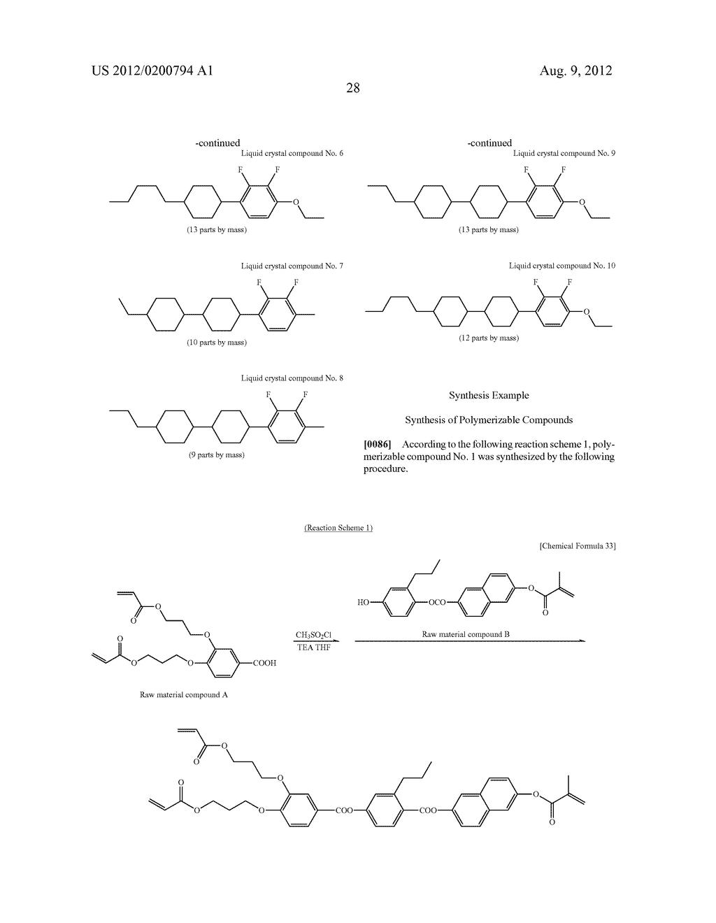 LIQUID CRYSTAL COMPOSITION COMPRISING POLYMERIZABLE COMPOUND, AND LIQUID     CRYSTAL DISPLAY ELEMENT USING SAID LIQUID CRYSTAL COMPOSITION - diagram, schematic, and image 29