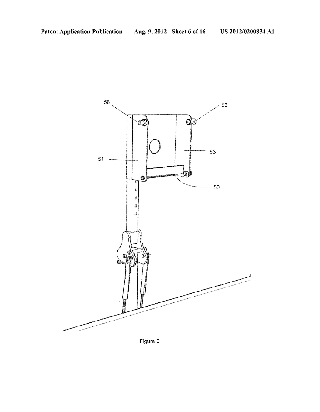 Projector arm assembly for whiteboard stand - diagram, schematic, and image 07