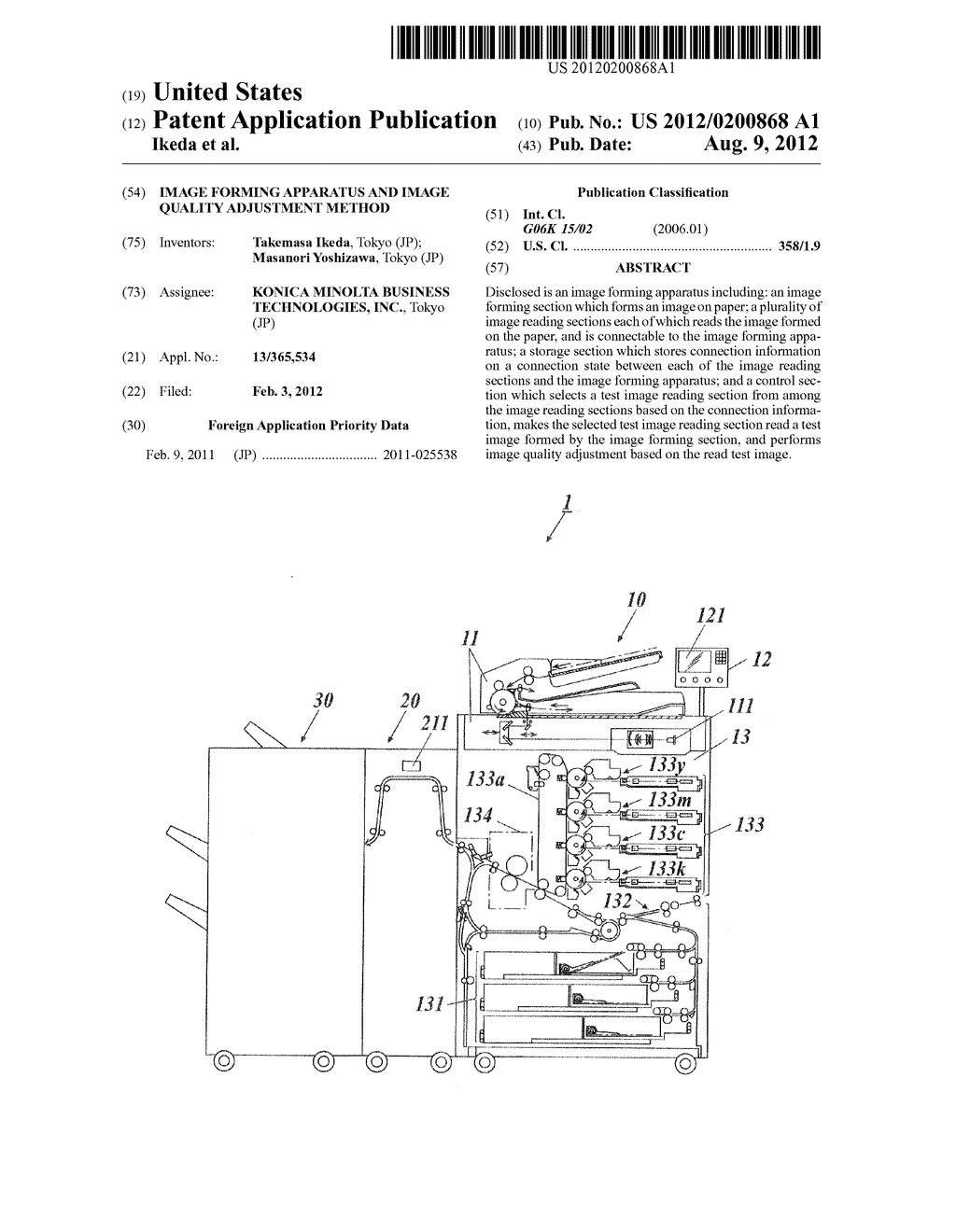 IMAGE FORMING APPARATUS AND IMAGE QUALITY ADJUSTMENT METHOD - diagram, schematic, and image 01