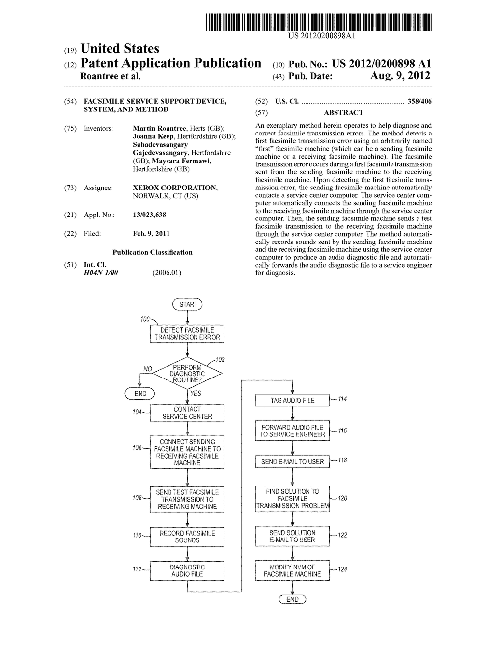 FACSIMILE SERVICE SUPPORT DEVICE, SYSTEM, AND METHOD - diagram, schematic, and image 01