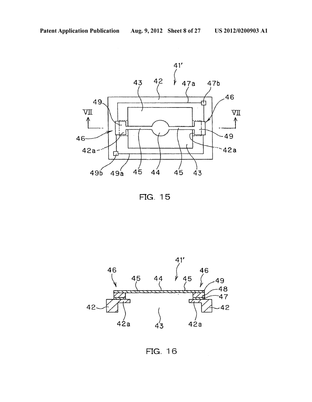 PIEZOELECTRIC MIRROR DEVICE, OPTICAL EQUIPMENT INCORPORATING THE SAME, AND     PIEZOELECTRIC MIRROR DEVICE FABRICATION PROCESS - diagram, schematic, and image 09