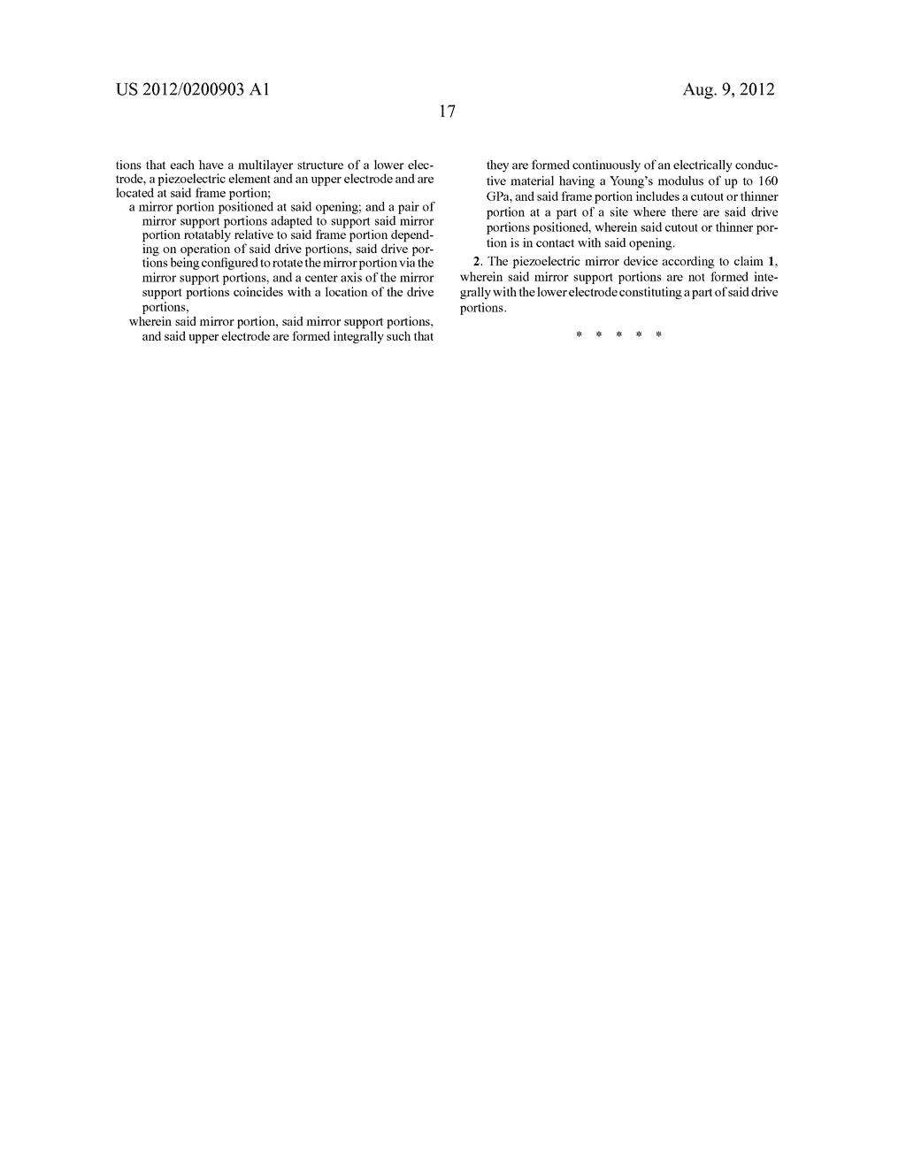 PIEZOELECTRIC MIRROR DEVICE, OPTICAL EQUIPMENT INCORPORATING THE SAME, AND     PIEZOELECTRIC MIRROR DEVICE FABRICATION PROCESS - diagram, schematic, and image 45