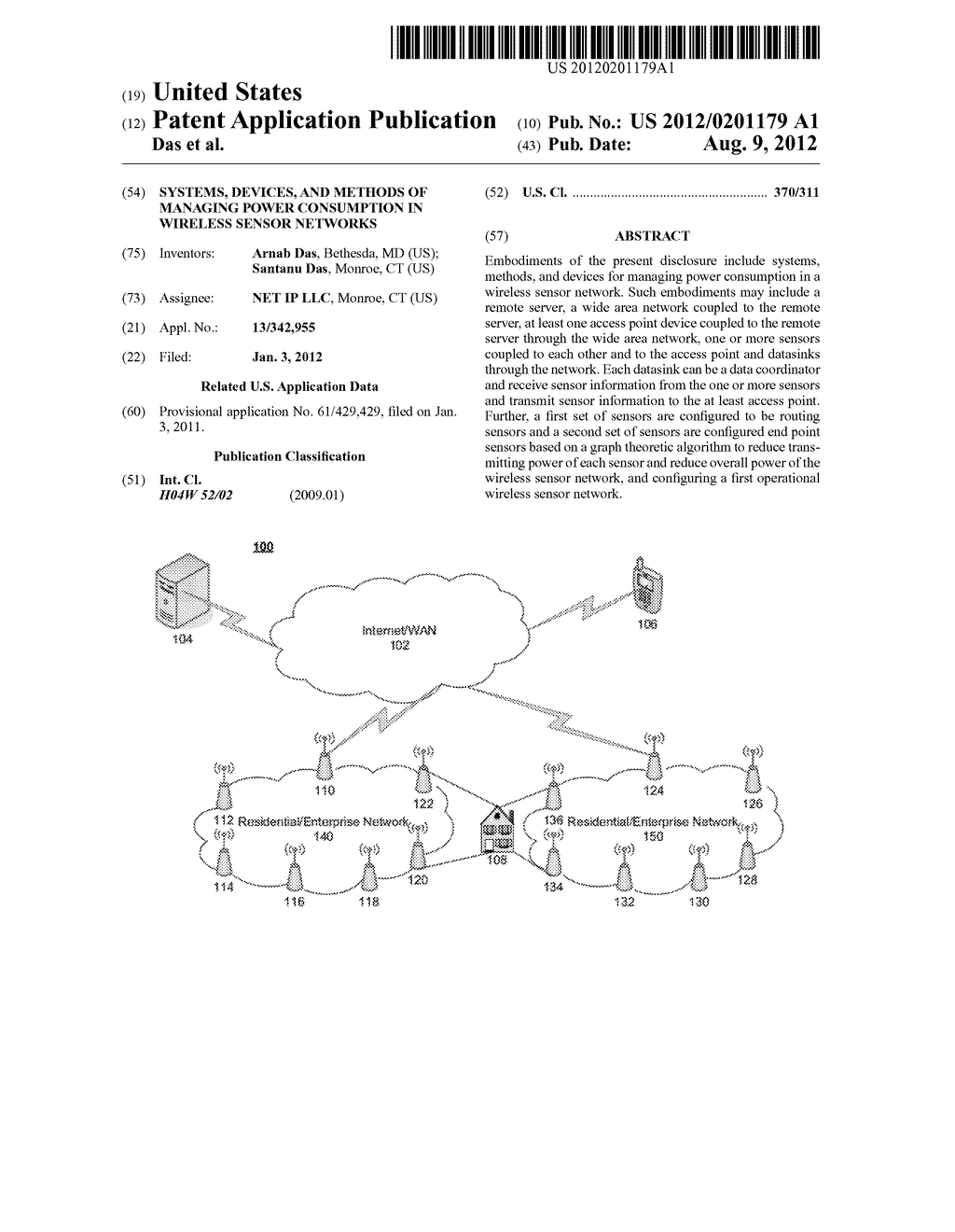 SYSTEMS, DEVICES, AND METHODS OF MANAGING POWER CONSUMPTION IN WIRELESS     SENSOR NETWORKS - diagram, schematic, and image 01