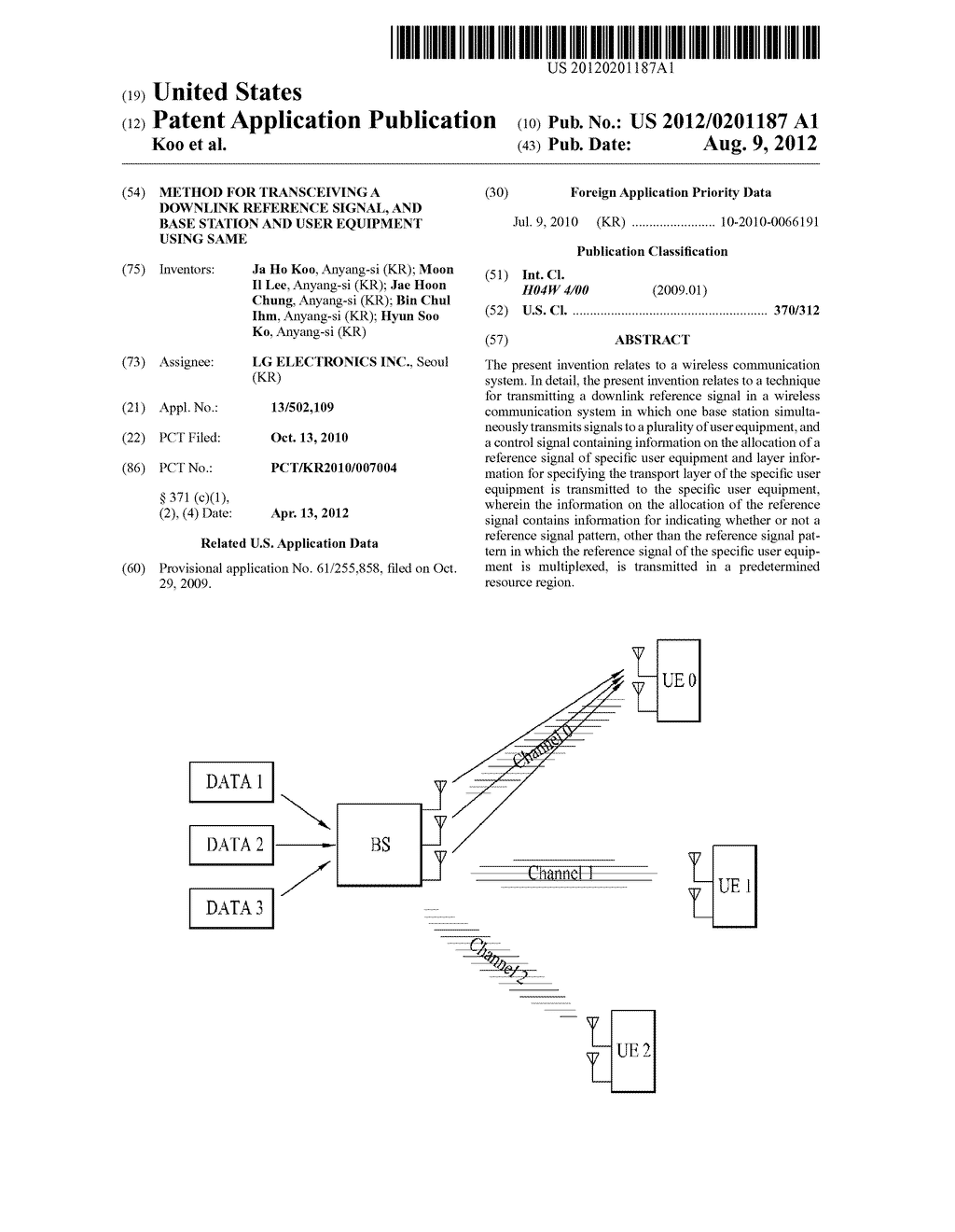 METHOD FOR TRANSCEIVING A DOWNLINK REFERENCE SIGNAL, AND BASE STATION AND     USER EQUIPMENT USING SAME - diagram, schematic, and image 01