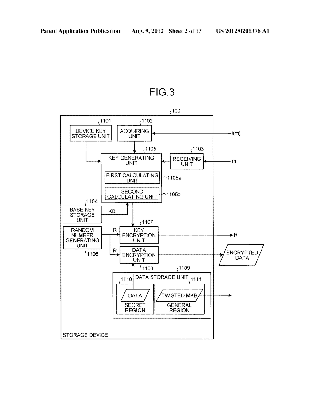 COMMUNICATION DEVICE AND KEY CALCULATING DEVICE - diagram, schematic, and image 03