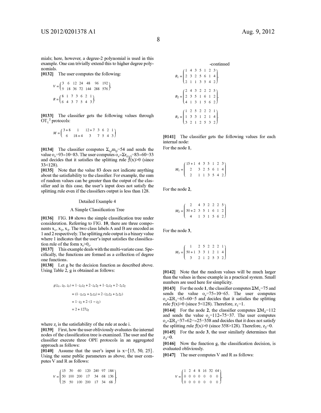 EFFICIENT, REMOTE, PRIVATE TREE-BASED CLASSIFICATION USING CRYPTOGRAPHIC     TECHNIQUES - diagram, schematic, and image 19