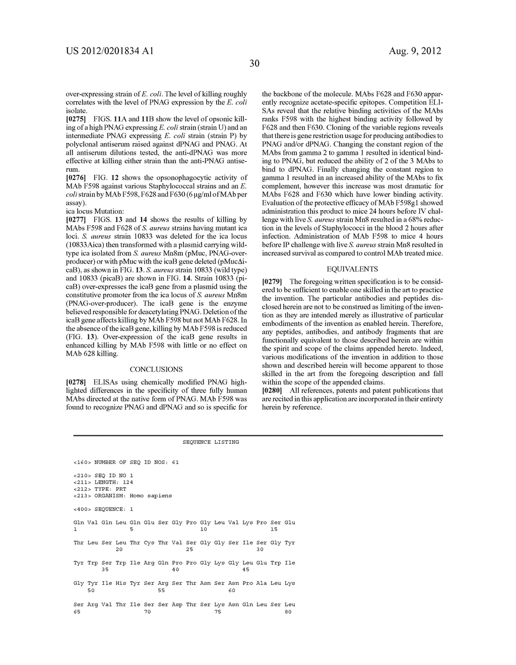 POLY-N-ACETYL GLUCOSAMINE (PNAG/dPNAG)-BINDING PEPTIDES AND METHODS OF USE     THEREOF - diagram, schematic, and image 46