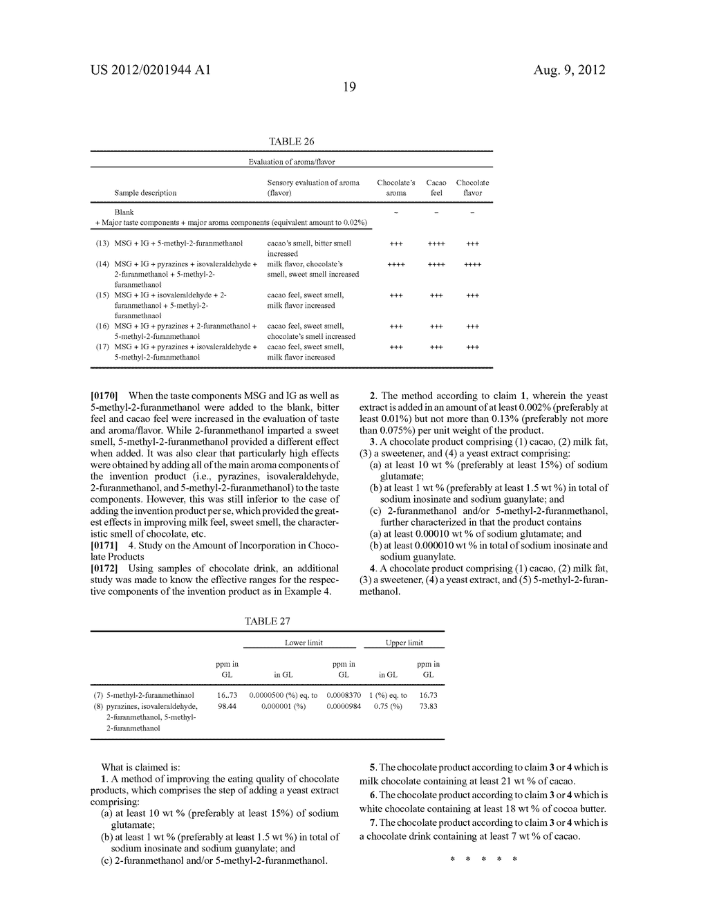 AGENTS FOR IMPROVING THE TASTE AND FLAVOR OF CHOCOLATE - diagram, schematic, and image 22