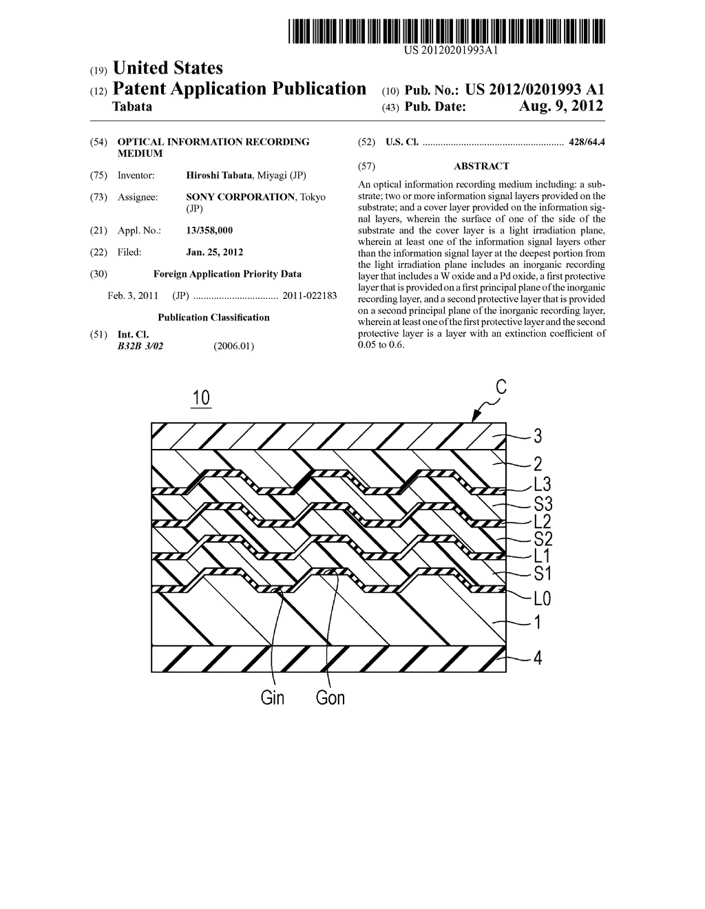 OPTICAL INFORMATION RECORDING MEDIUM - diagram, schematic, and image 01