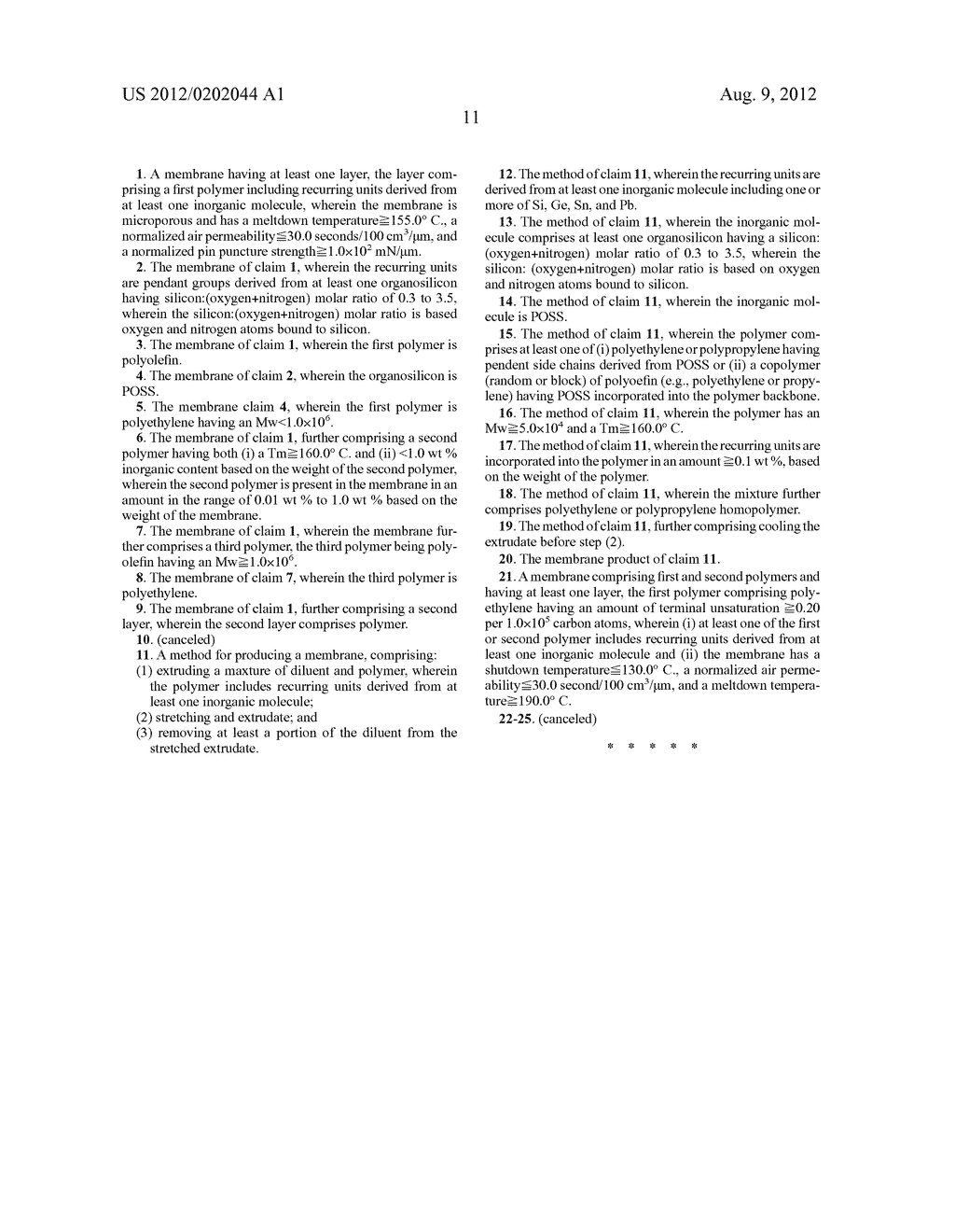 MICROPOROUS MEMBRANES, METHODS FOR MAKING SUCH MEMBRANES, AND THE USE OF     SUCH MEMBRANES AS BATTERY SEPARATOR FILM - diagram, schematic, and image 12