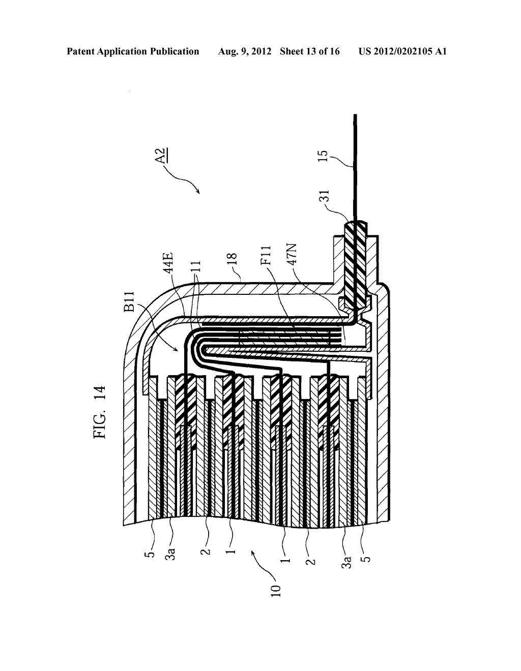 STACK TYPE BATTERY AND METHOD OF MANUFACTURING THE SAME - diagram, schematic, and image 14