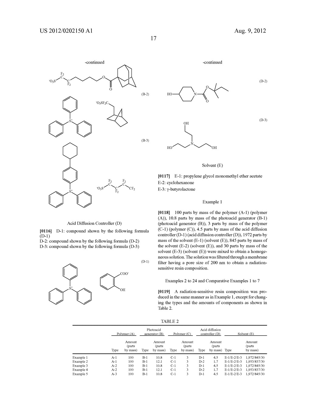 RADIATION-SENSITIVE RESIN COMPOSITION - diagram, schematic, and image 19