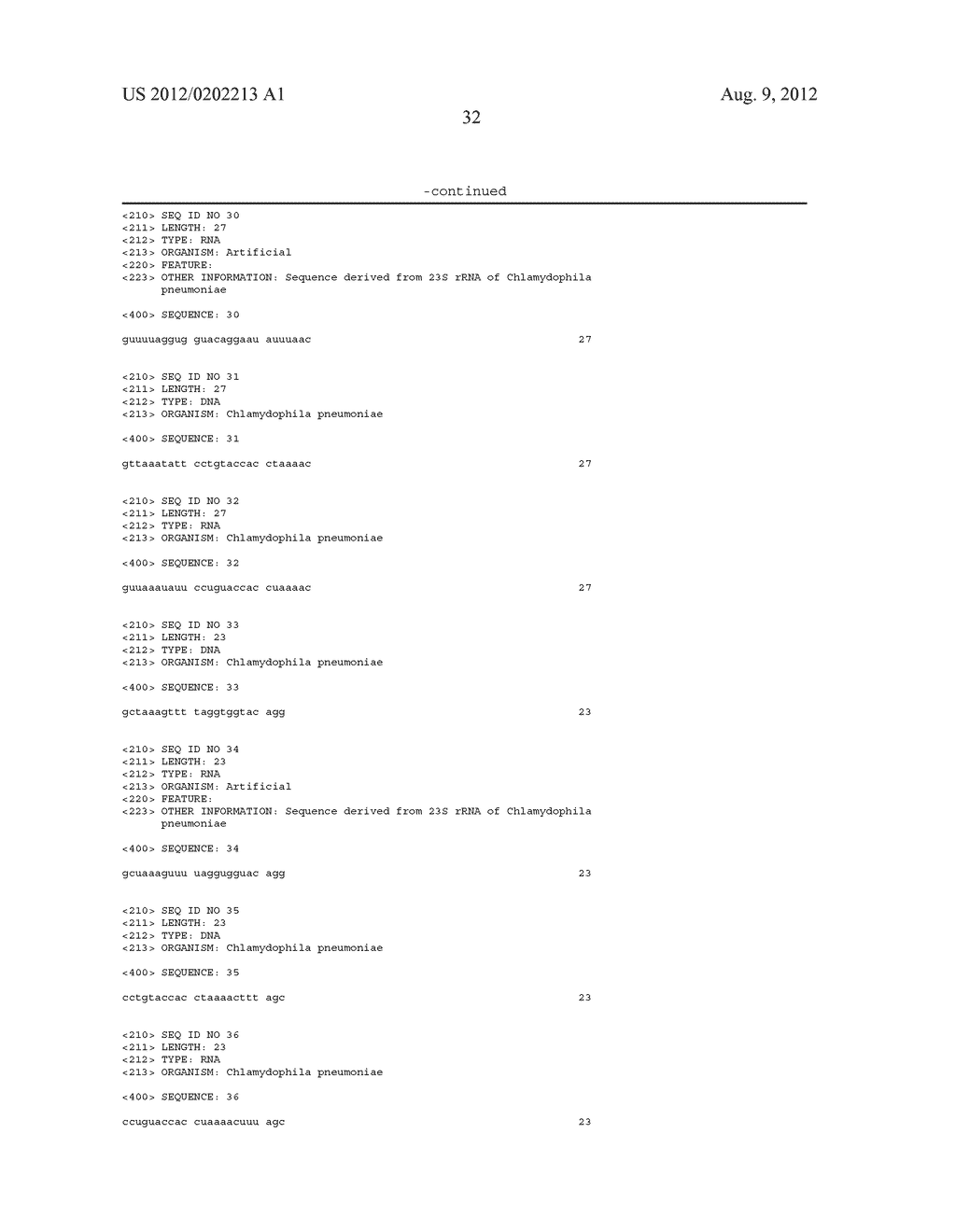 OLIGONUCLEOTIDES FOR AMPLIFYING CHLAMYDOPHILA PNEUMONIAE NUCLEIC ACID - diagram, schematic, and image 33