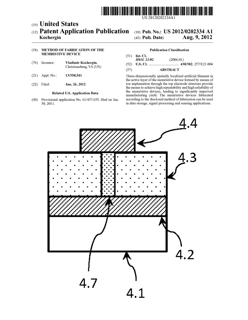 METHOD OF FABRICATION OF THE MEMRISTIVE DEVICE - diagram, schematic, and image 01