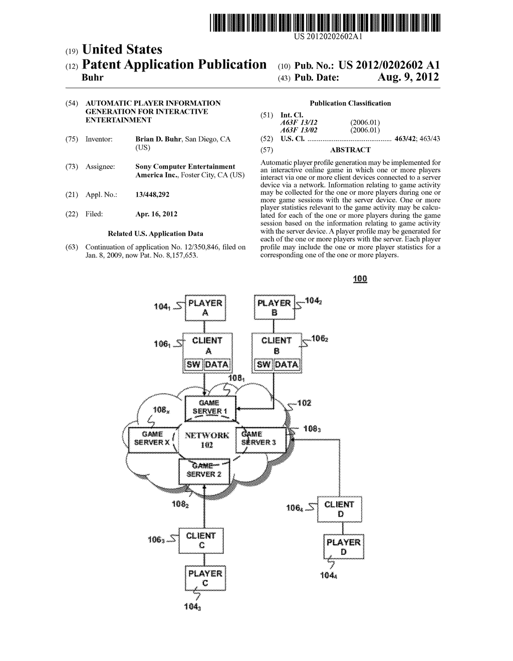 AUTOMATIC PLAYER INFORMATION GENERATION FOR INTERACTIVE ENTERTAINMENT - diagram, schematic, and image 01