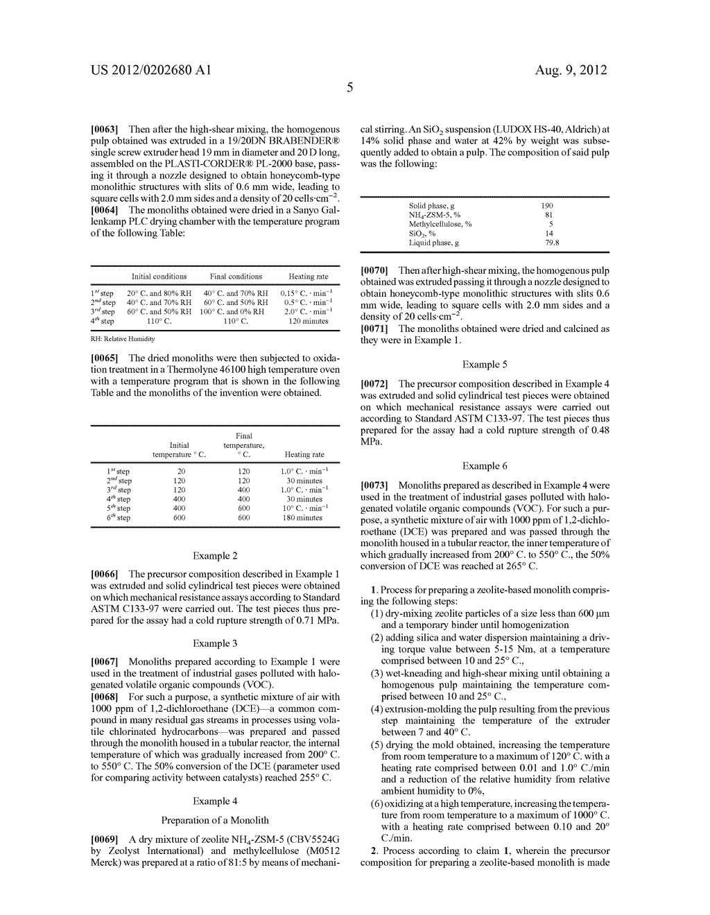 METHOD FOR THE PREPARATION OF A ZEOLITE-BASED MONOLITHIC STRUCTURE - diagram, schematic, and image 07