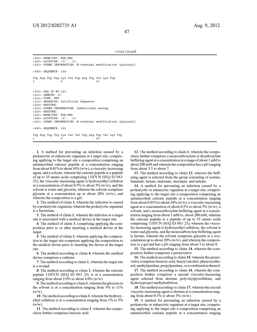 ANTIMICROBIAL CATIONIC PEPTIDES AND FORMULATIONS THEREOF - diagram, schematic, and image 50