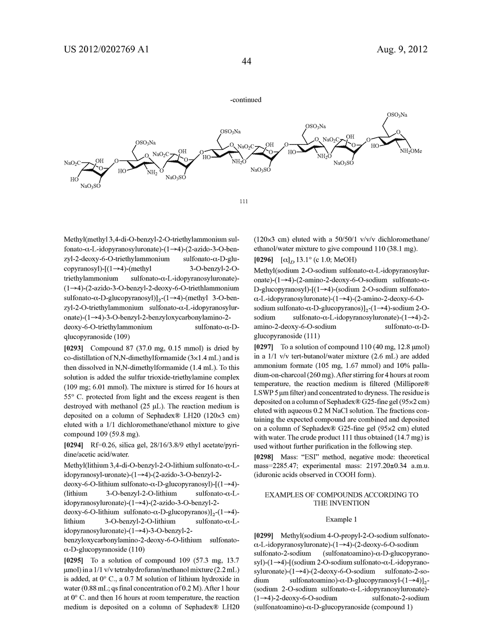 FGF RECEPTOR-ACTIVATING N-SULFATE OLIGOSACCHARIDES, PREPARATION THEREOF,     AND THERAPEUTIC USE THEREOF - diagram, schematic, and image 45