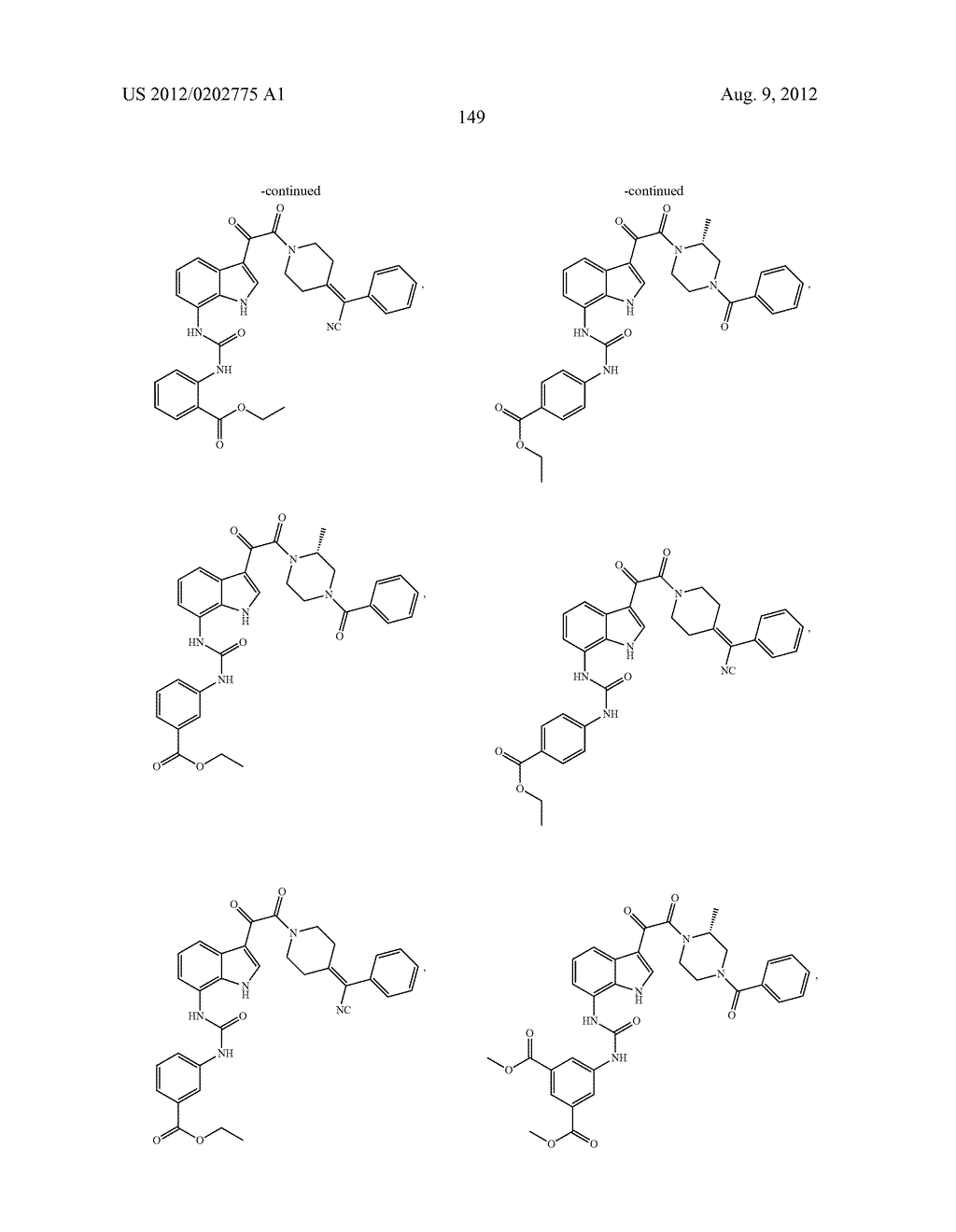 SUBSTITUTED INDOLE AND AZAINDOLE OXOACETYL PIPERAZINAMIDE DERIVATIVES - diagram, schematic, and image 150