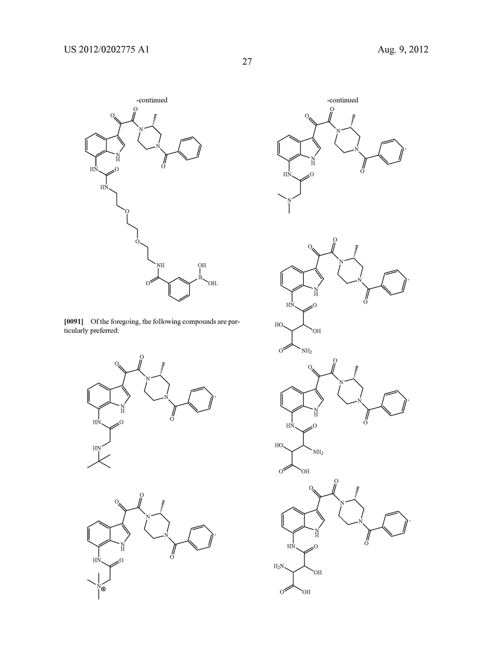 SUBSTITUTED INDOLE AND AZAINDOLE OXOACETYL PIPERAZINAMIDE DERIVATIVES - diagram, schematic, and image 28