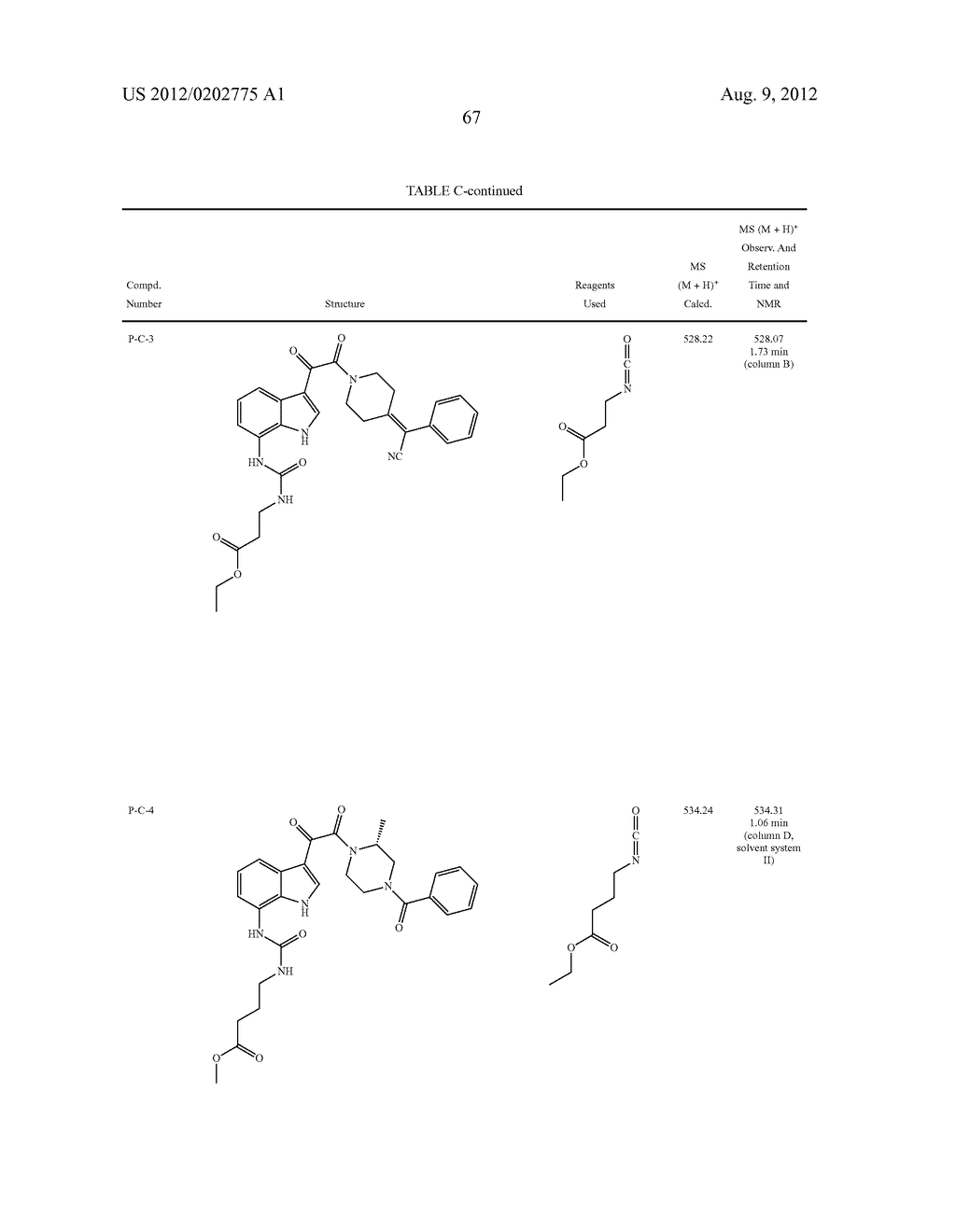 SUBSTITUTED INDOLE AND AZAINDOLE OXOACETYL PIPERAZINAMIDE DERIVATIVES - diagram, schematic, and image 68