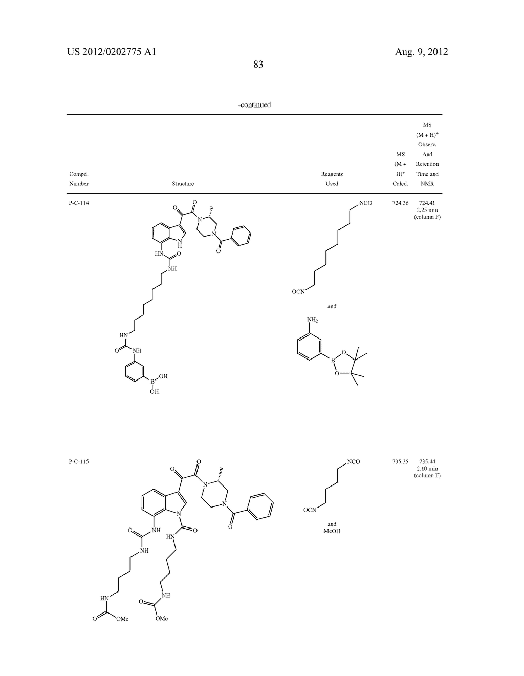 SUBSTITUTED INDOLE AND AZAINDOLE OXOACETYL PIPERAZINAMIDE DERIVATIVES - diagram, schematic, and image 84