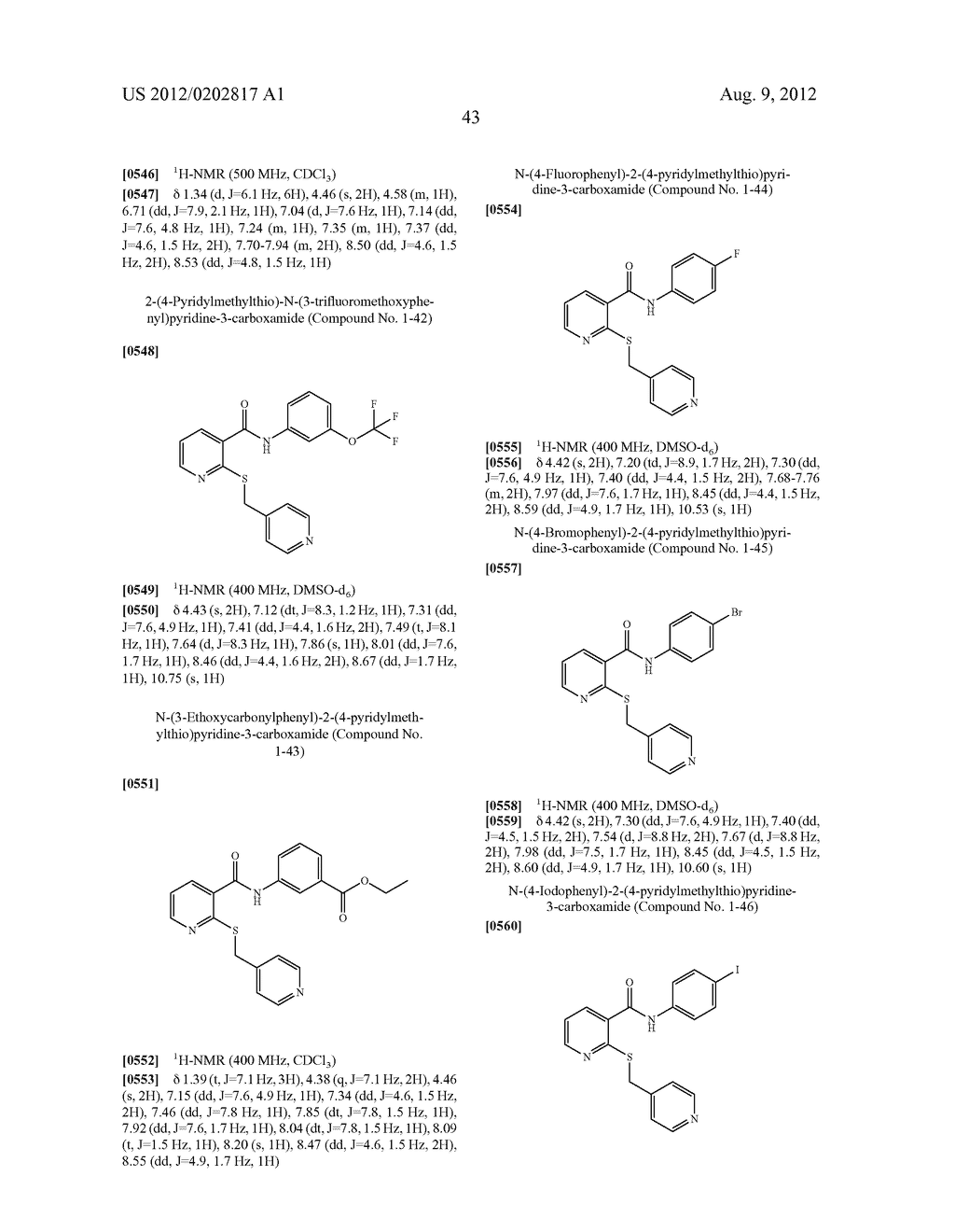 COMPOUNDS HAVING 4-PYRIDYLALKYLTHIO GROUP AS A SUBSTITUENT - diagram, schematic, and image 44