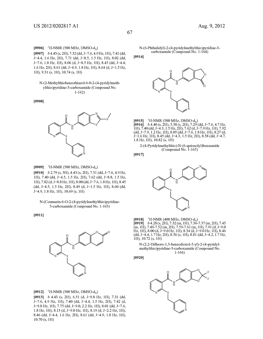 COMPOUNDS HAVING 4-PYRIDYLALKYLTHIO GROUP AS A SUBSTITUENT - diagram, schematic, and image 68