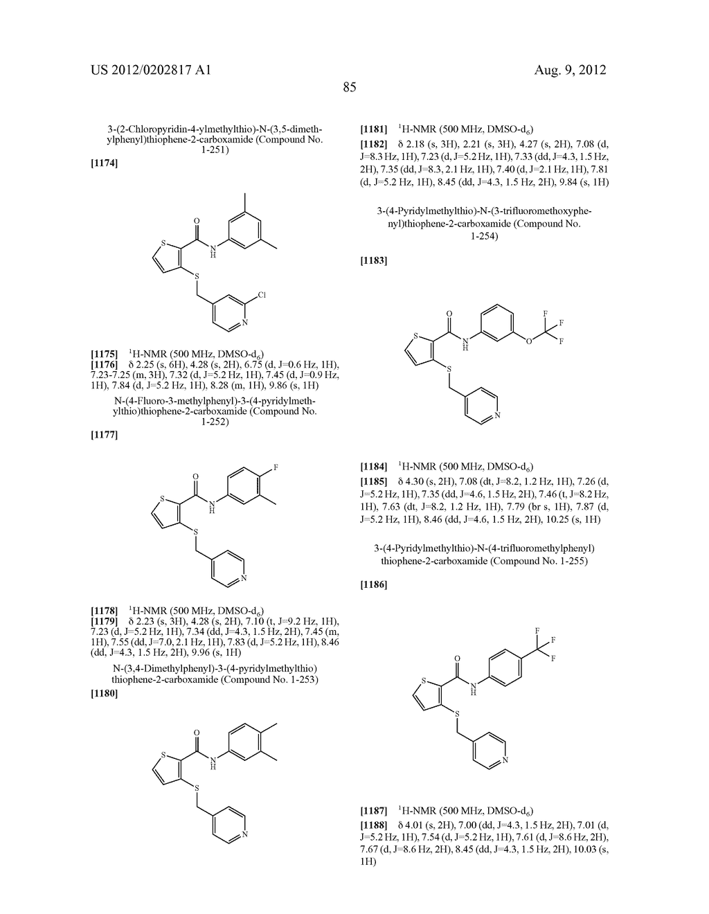 COMPOUNDS HAVING 4-PYRIDYLALKYLTHIO GROUP AS A SUBSTITUENT - diagram, schematic, and image 86