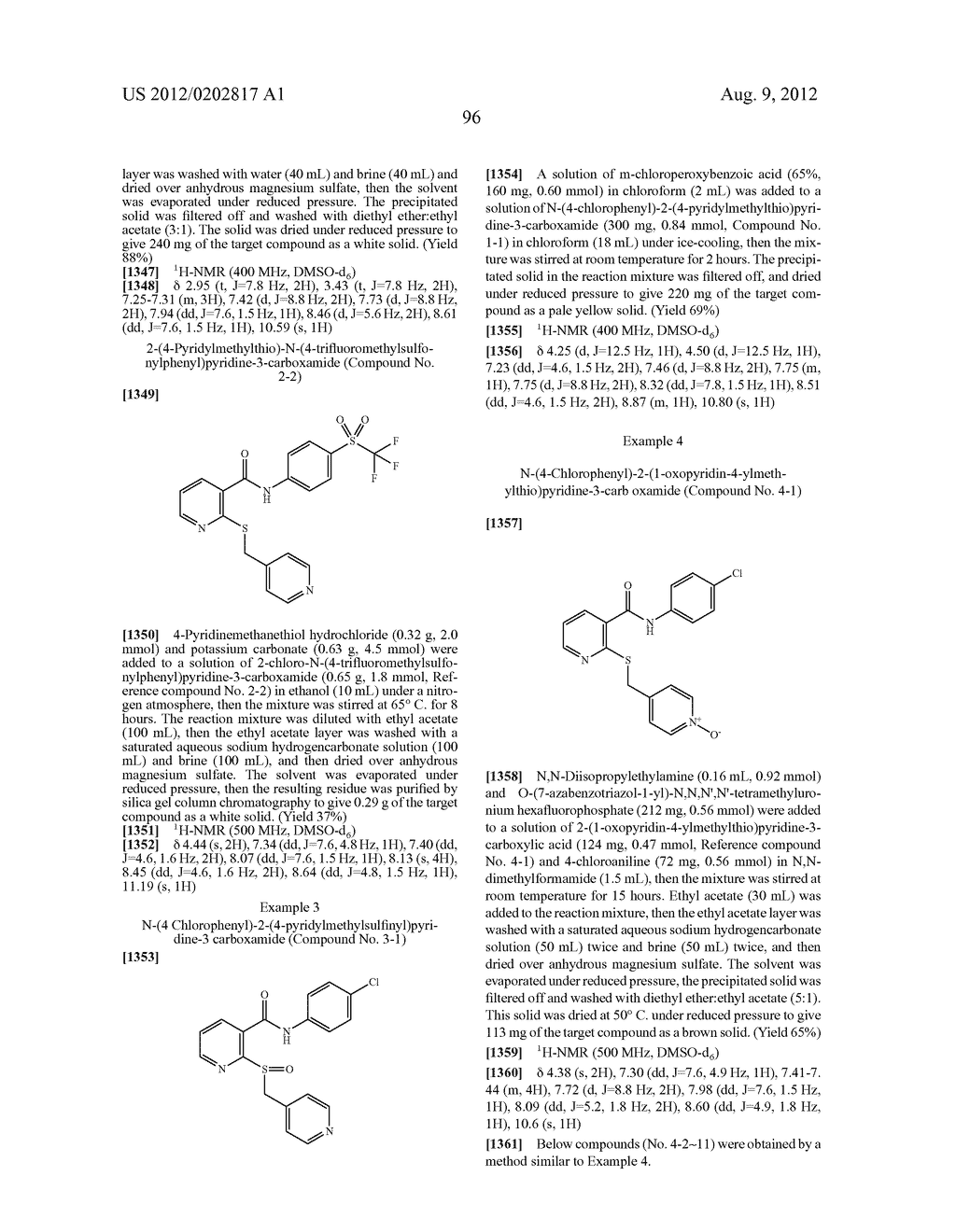 COMPOUNDS HAVING 4-PYRIDYLALKYLTHIO GROUP AS A SUBSTITUENT - diagram, schematic, and image 97