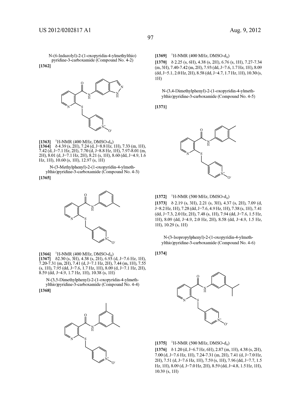 COMPOUNDS HAVING 4-PYRIDYLALKYLTHIO GROUP AS A SUBSTITUENT - diagram, schematic, and image 98