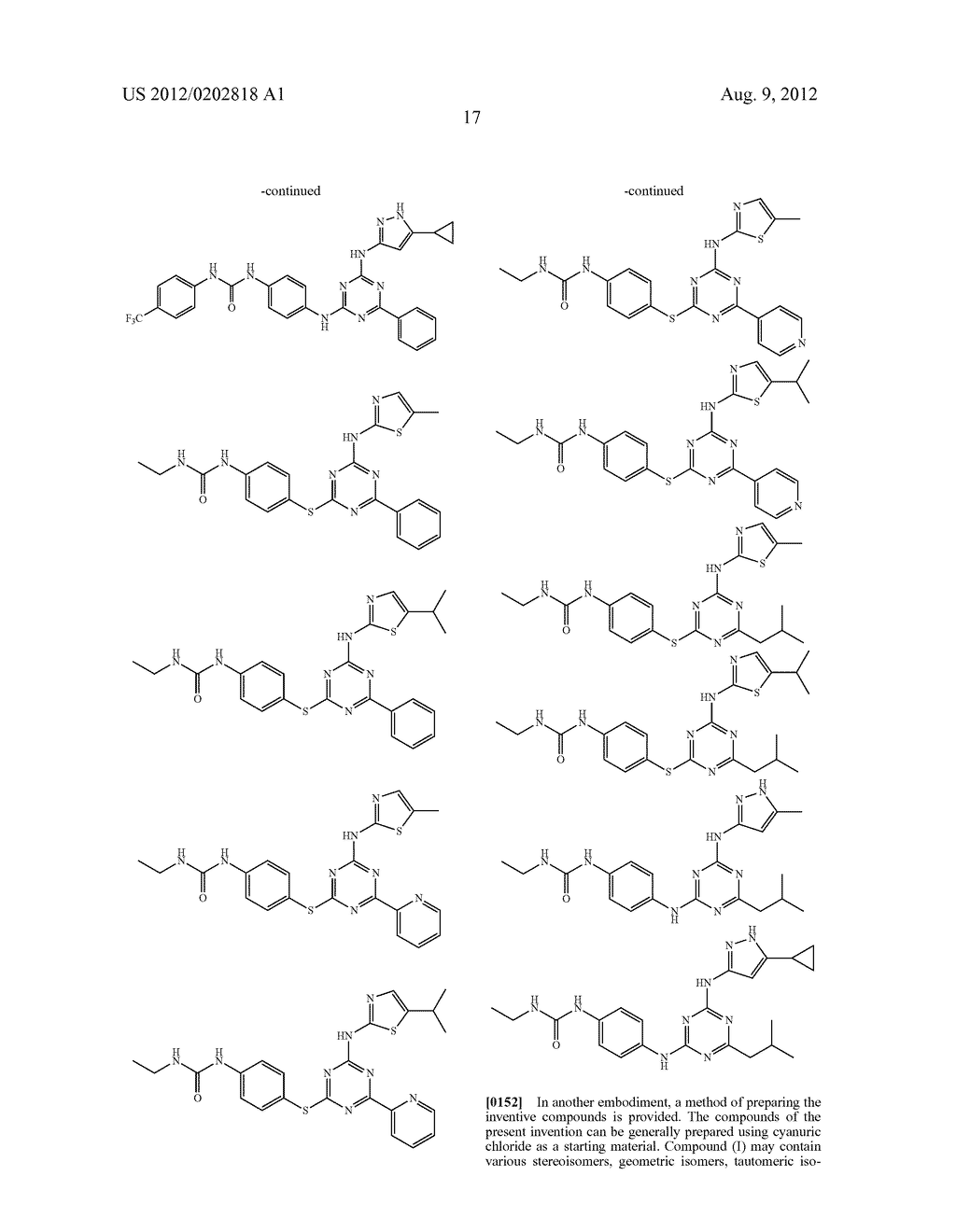 UREIDOPHENYL SUBSTITUTED TRIAZINE DERIVATIVES AND THEIR THERAPEUTICAL     APPLICATIONS - diagram, schematic, and image 18