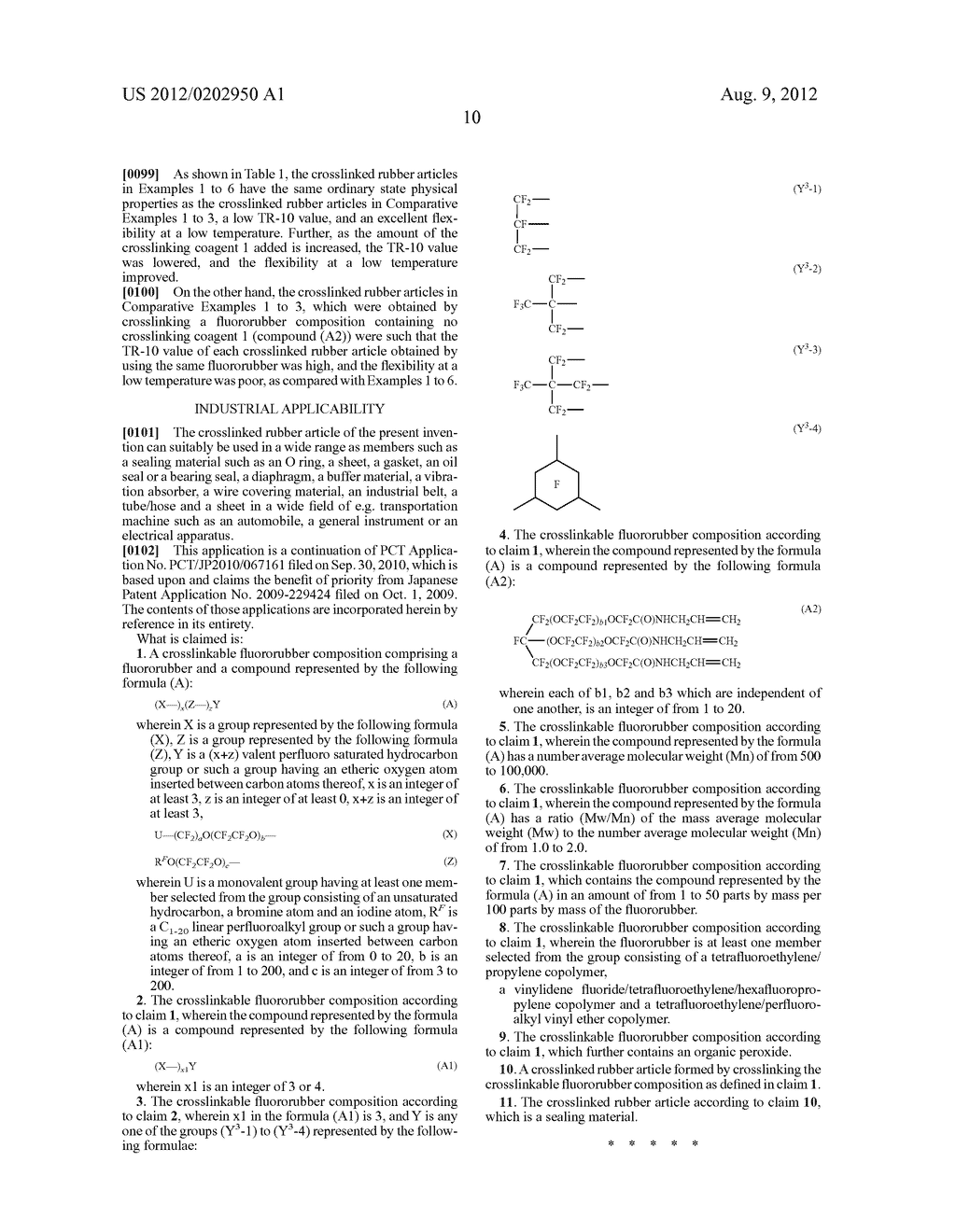 CROSSLINKABLE FLUORORUBBER COMPOSITION AND CROSSLINKED RUBBER ARTICLE - diagram, schematic, and image 11