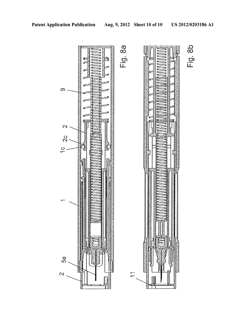 INJECTION DEVICE WITH PRICKING PROTECTION AND/OR OVERLOAD PROTECTION FOR A     PRODUCT CONTAINER - diagram, schematic, and image 11