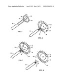 DEVICE AND METHOD FOR TEMPORARY OR PERMANENT SUSPENSION OF AN IMPLANTABLE     SCAFFOLDING CONTAINING AN ORIFICE FOR PLACEMENT OF A PROSTHETIC OR     BIO-PROSTHETIC VALVE diagram and image