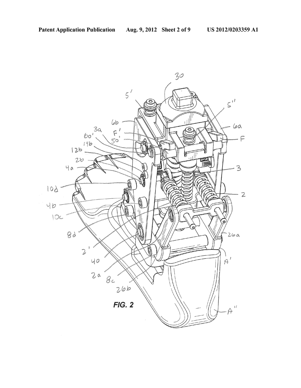 Passive Ankle Prosthesis with Energy Return Simulating That of a Natural     Ankle - diagram, schematic, and image 03