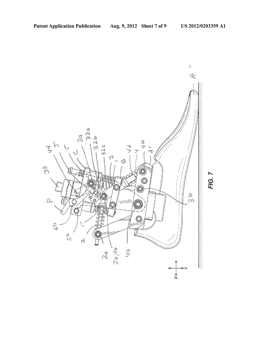 Passive Ankle Prosthesis with Energy Return Simulating That of a Natural     Ankle - diagram, schematic, and image 08