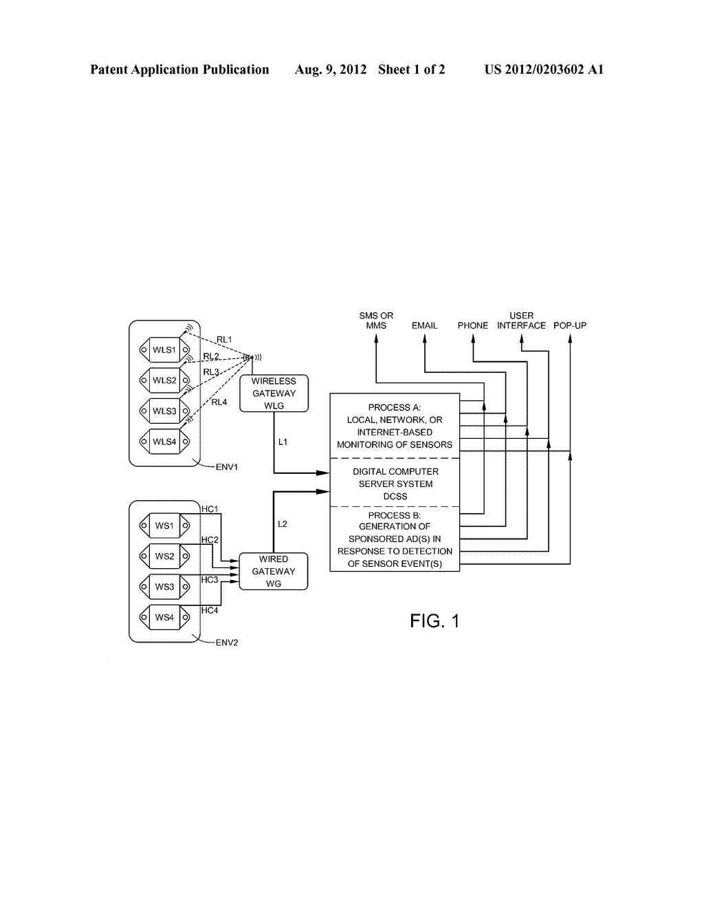 ADVERTISEMENT DELIVERY SYSTEM TRIGGERED BY SENSED EVENTS - diagram, schematic, and image 02