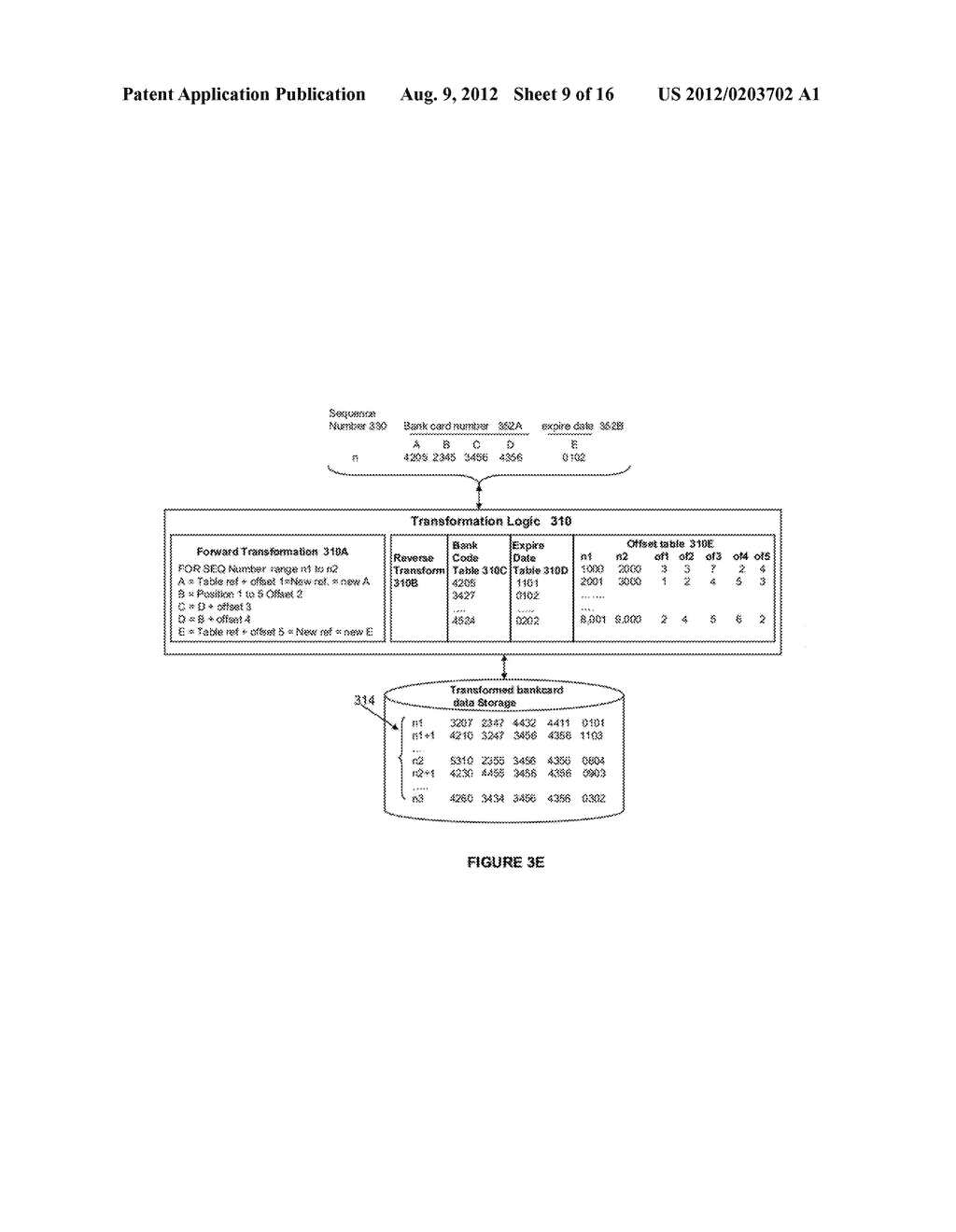 APPARATUS AND METHOD FOR SECURING BANKCARD NUMBERS IN BANKCARDS AND     DATABASES FOR PROTECTION AGAINST IDENTITY THEFT - diagram, schematic, and image 10