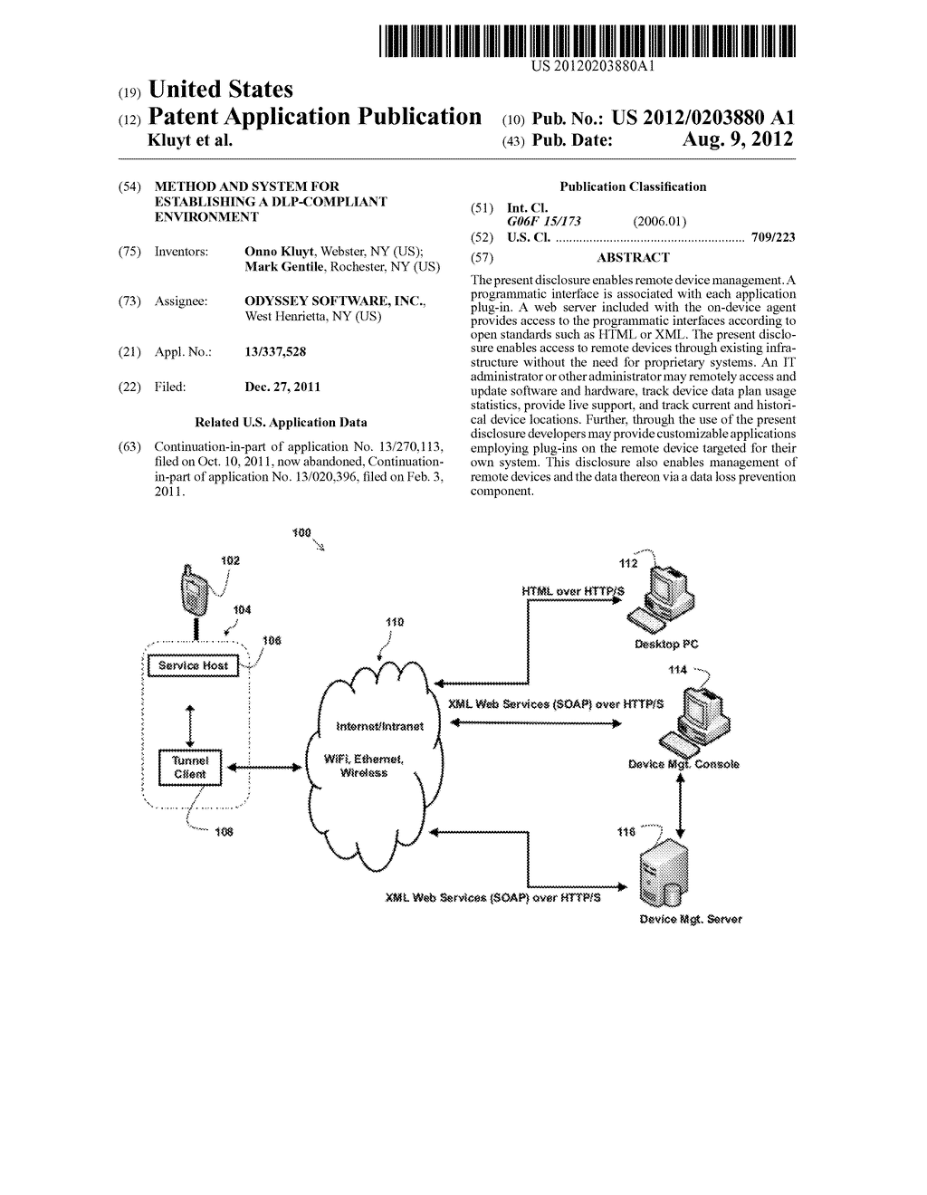 METHOD AND SYSTEM FOR ESTABLISHING A DLP-COMPLIANT ENVIRONMENT - diagram, schematic, and image 01