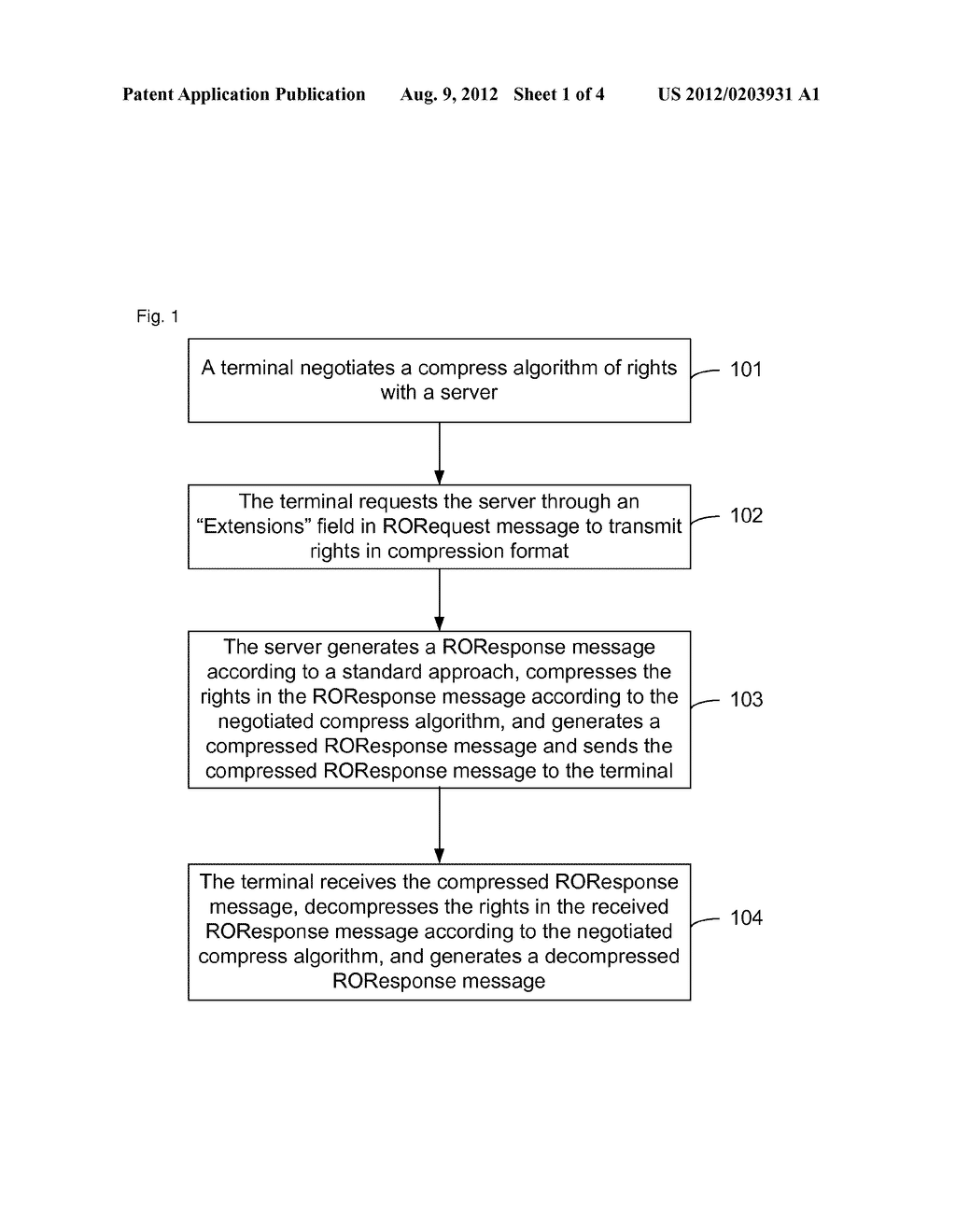 Method and system for transmitting compressed rights - diagram, schematic, and image 02