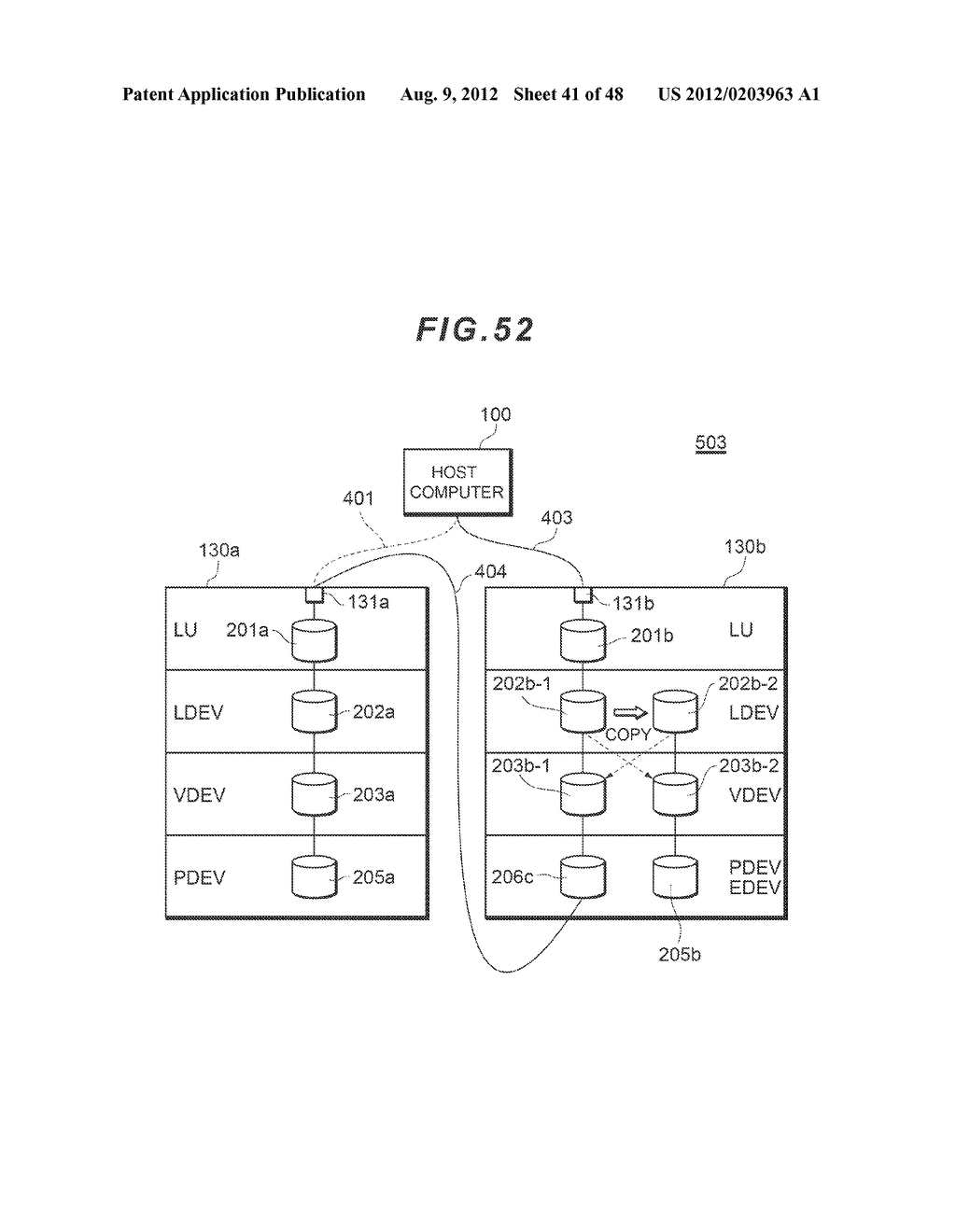 COMPUTER SYSTEM HAVING AN EXPANSION DEVICE FOR VIRTUALIZING A MIGRATION     SOURCE - diagram, schematic, and image 42