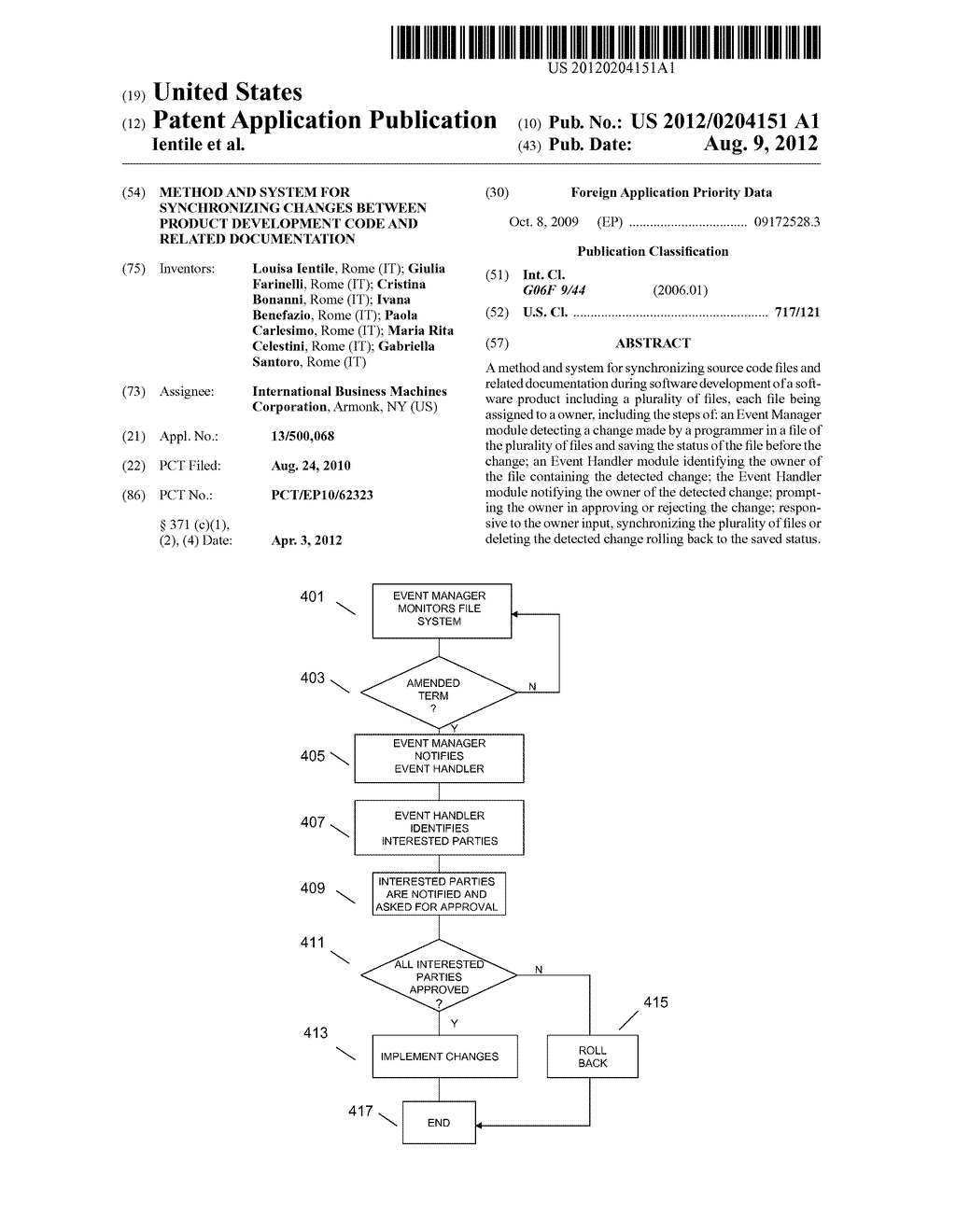  METHOD AND SYSTEM FOR SYNCHRONIZING CHANGES BETWEEN PRODUCT DEVELOPMENT     CODE AND RELATED DOCUMENTATION - diagram, schematic, and image 01