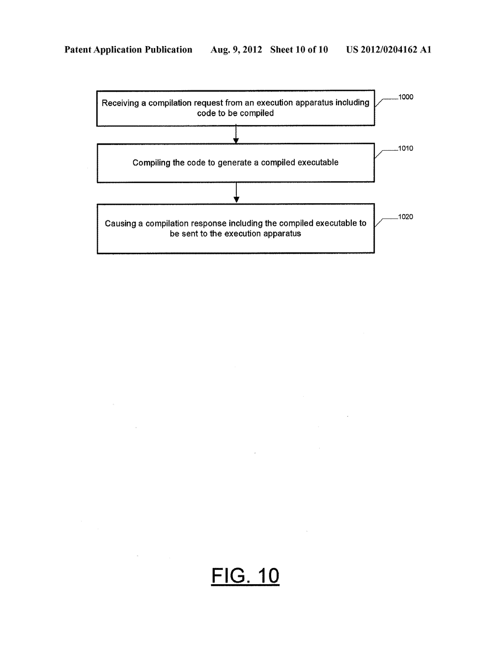 METHODS AND APPARATUSES FOR FACILITATING EXECUTION OF APPLICATIONS     REQUIRING RUNTIME COMPILATION - diagram, schematic, and image 11