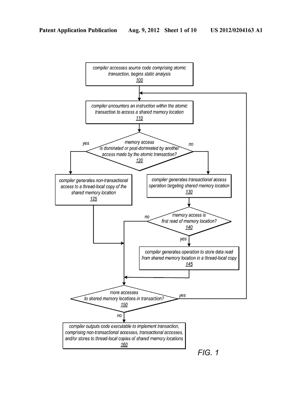 System and Method for Optimizing Software Transactional Memory Operations     Using Static Caching of Memory Objects - diagram, schematic, and image 02