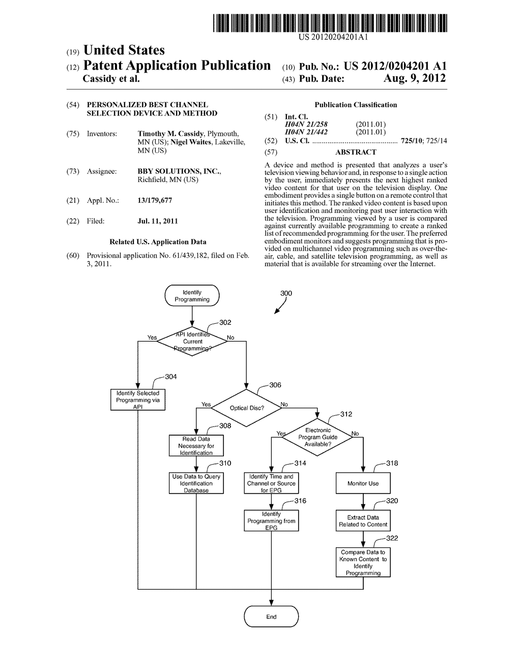 PERSONALIZED BEST CHANNEL SELECTION DEVICE AND METHOD - diagram, schematic, and image 01