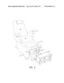 Pedicure chair with built-in sterilizing machine placement diagram and image