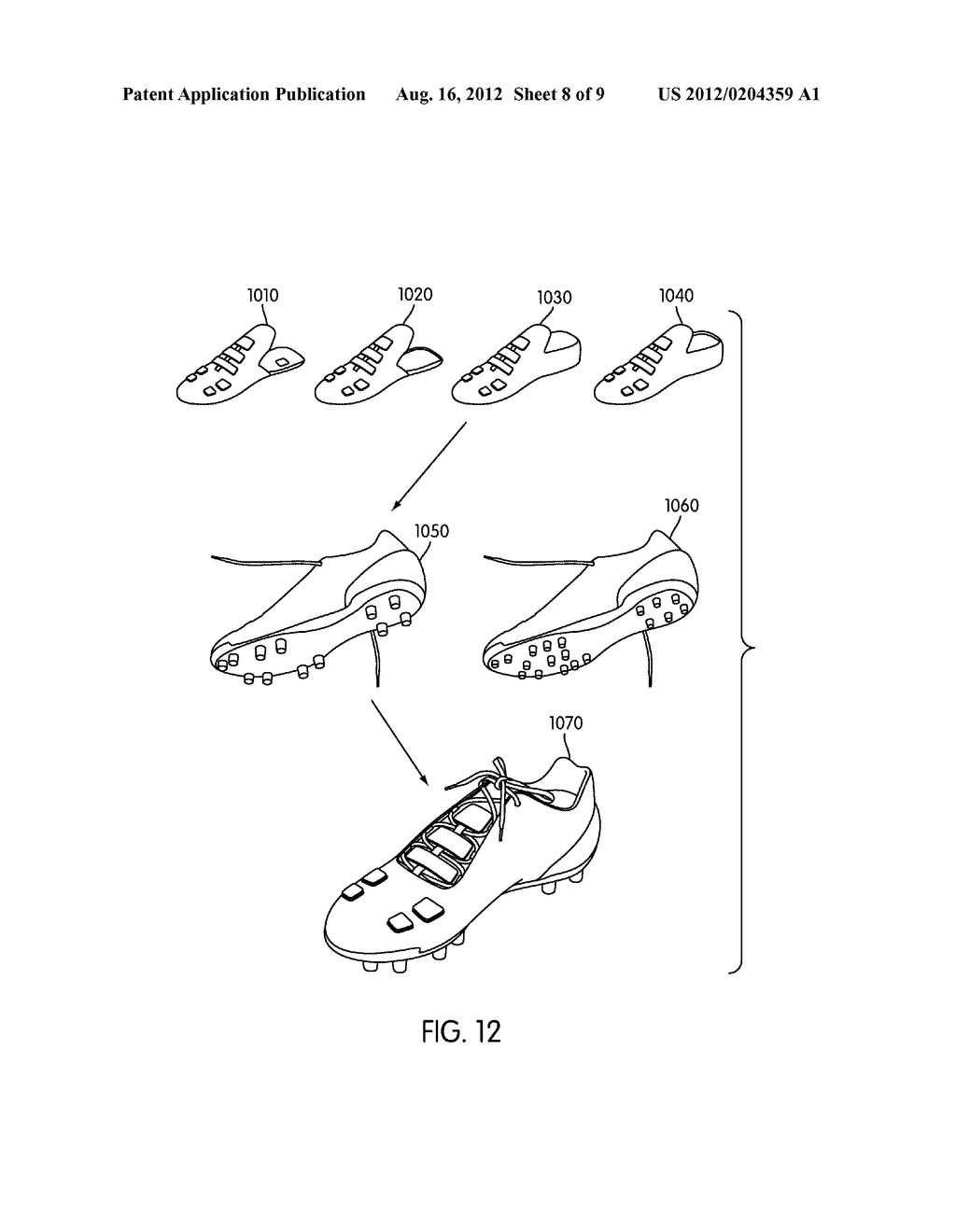 Article of Footwear with Interchangeable Bootie - diagram, schematic, and image 09