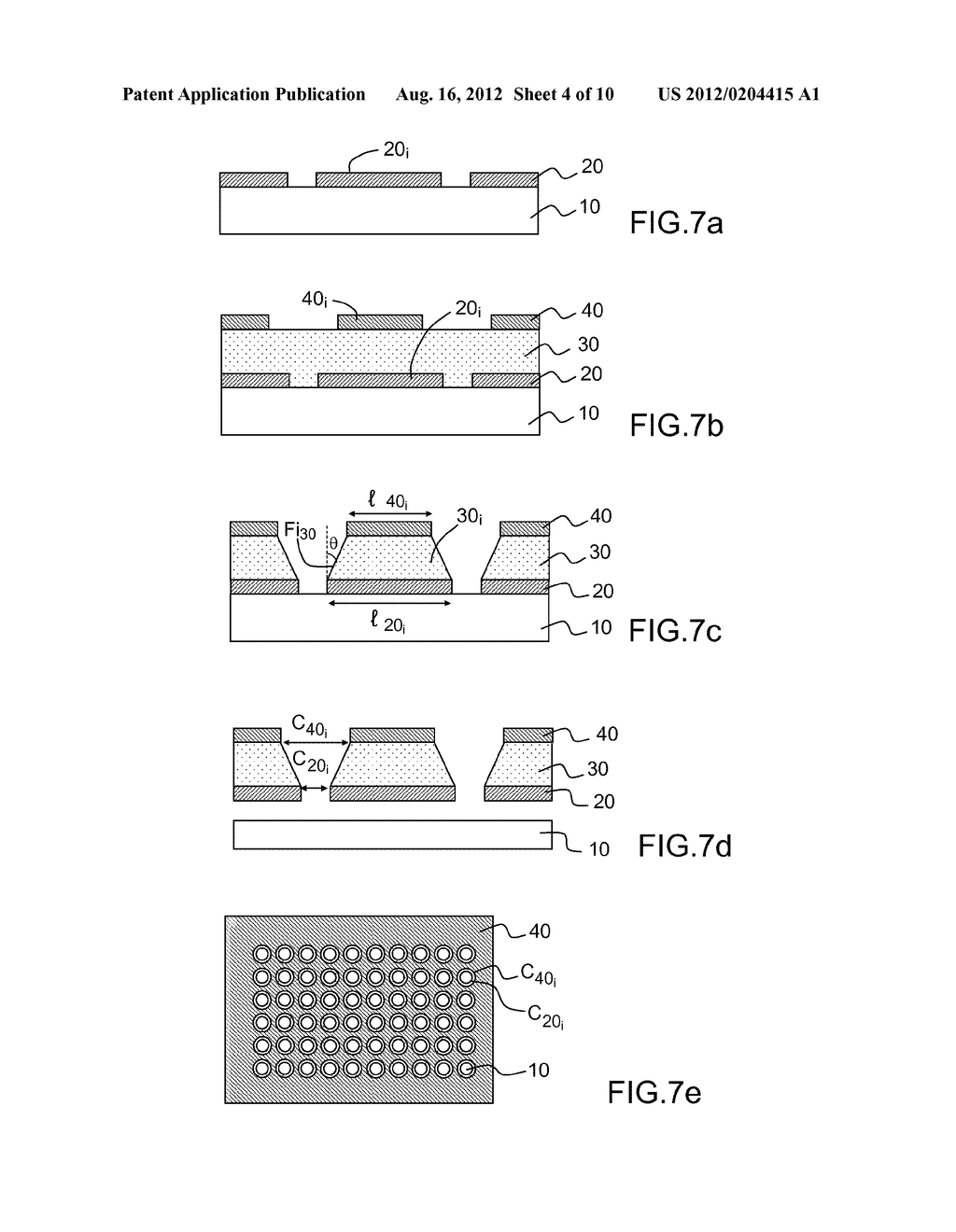 Process for Producing an Acoustic Device Having a Controlled-Bandgap     Phononic Crystal Structure Containing Conical Inclusions - diagram, schematic, and image 05