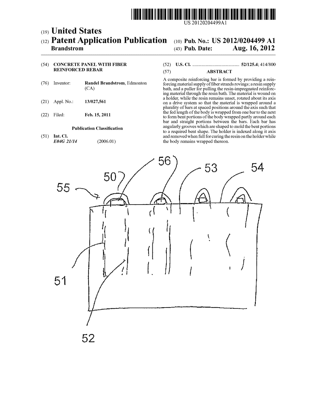 Concrete Panel with Fiber Reinforced Rebar - diagram, schematic, and image 01